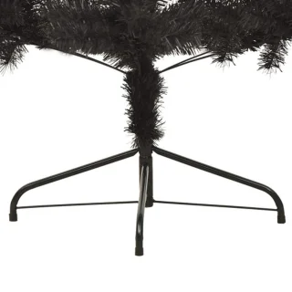 vidaXL Kunstkerstboom Half 210 cm PVC Zwart