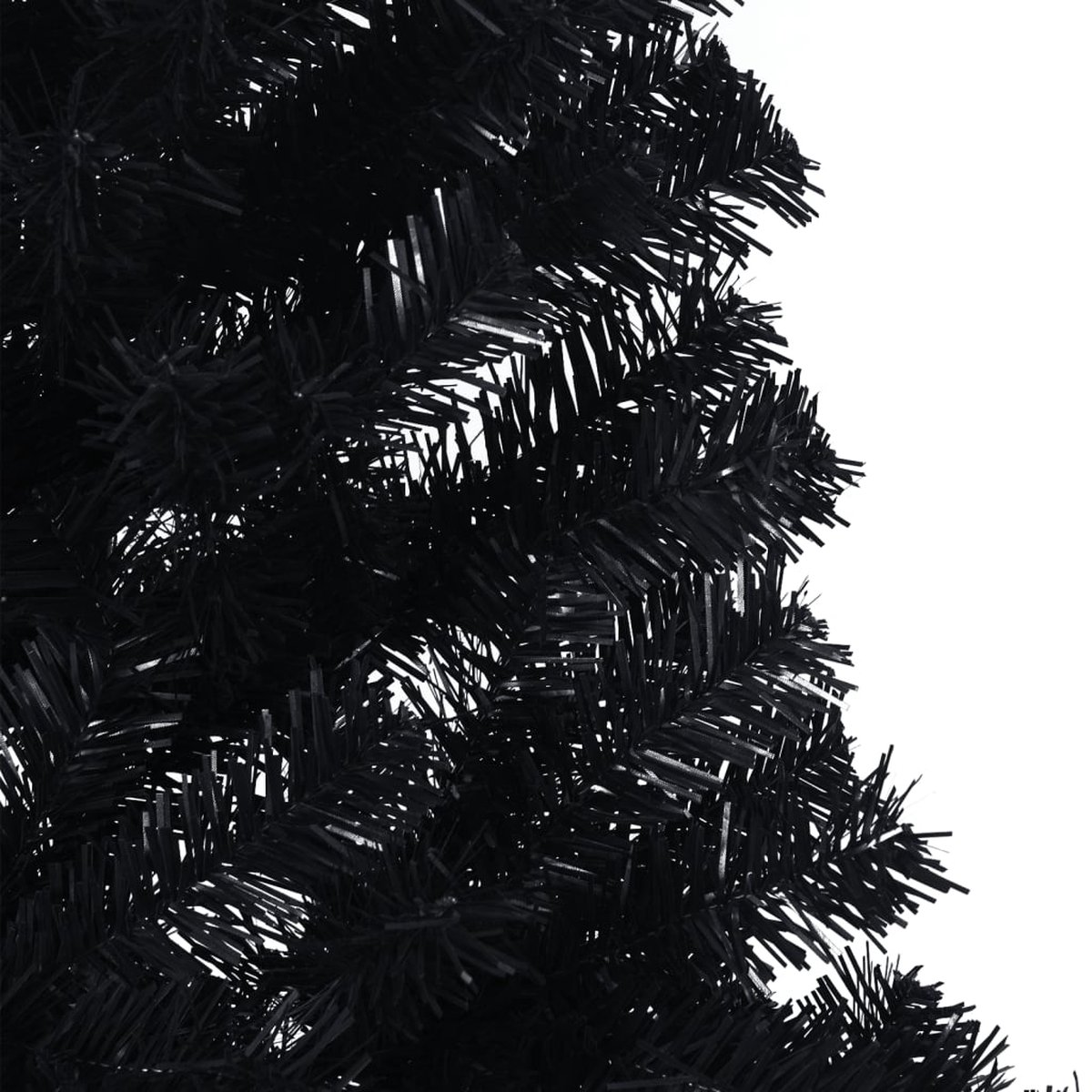 vidaXL Kunstkerstboom Half 210 cm PVC Zwart