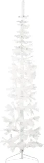 vidaXL Kunstkerstboom Half 210 cm Wit