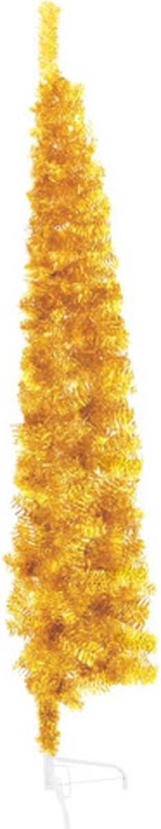 vidaXL Kunstkerstboom Half 240 cm Goudkleurig
