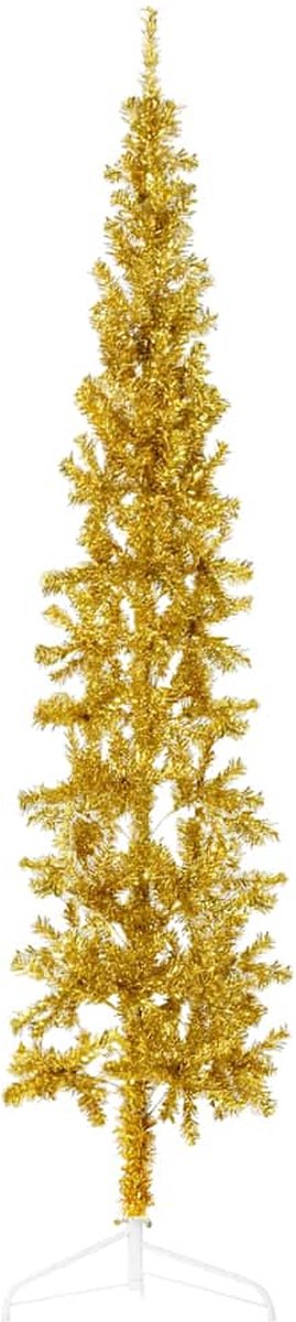 vidaXL Kunstkerstboom Half 240 cm Goudkleurig