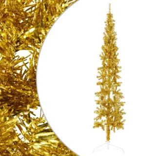 vidaXL Kunstkerstboom Half 240 cm Goudkleurig