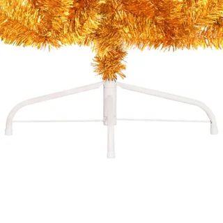 vidaXL Kunstkerstboom half 240 cm goudkleurig PET