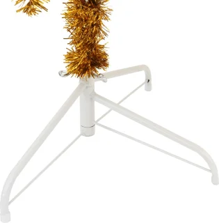 vidaXL Kunstkerstboom half 240 cm goudkleurig PET