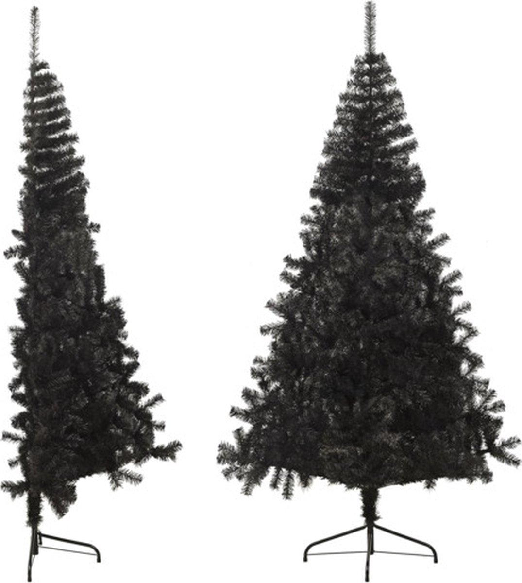 vidaXL Kunstkerstboom half 240 cm PVC zwart