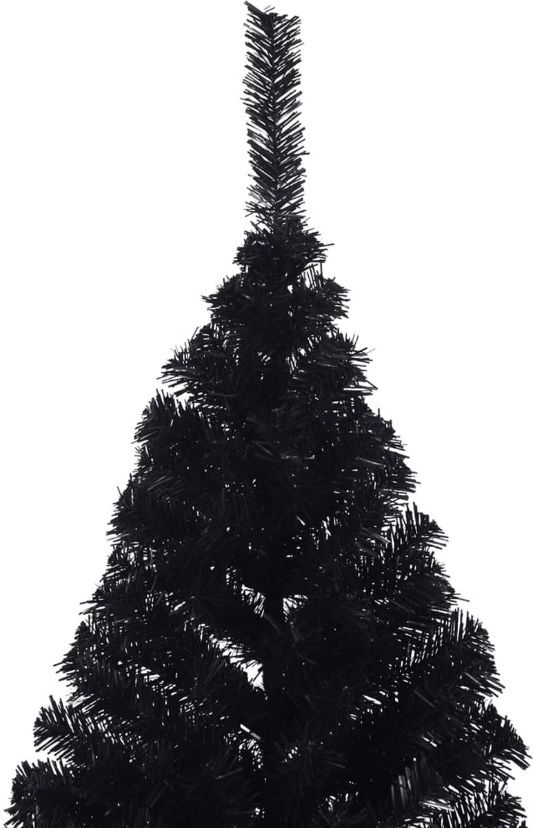 vidaXL Kunstkerstboom half 240 cm PVC zwart