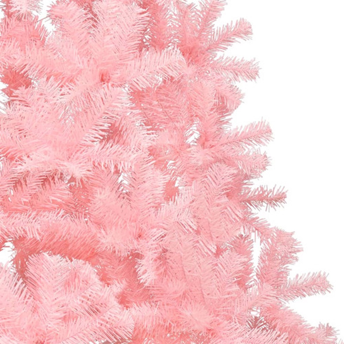 vidaXL Kunstkerstboom half 240 cm roze PVC met standaard