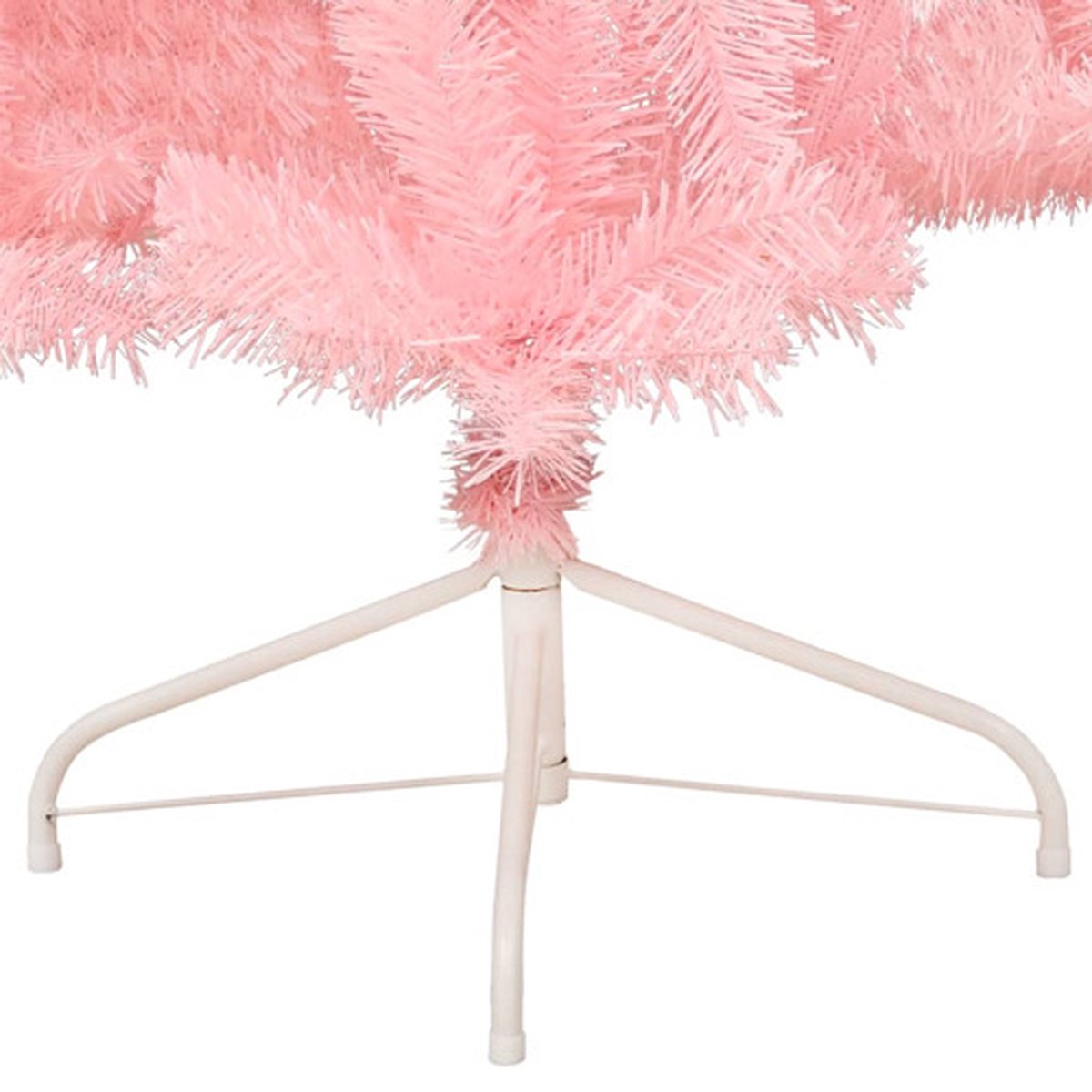 vidaXL Kunstkerstboom half 240 cm roze PVC met standaard