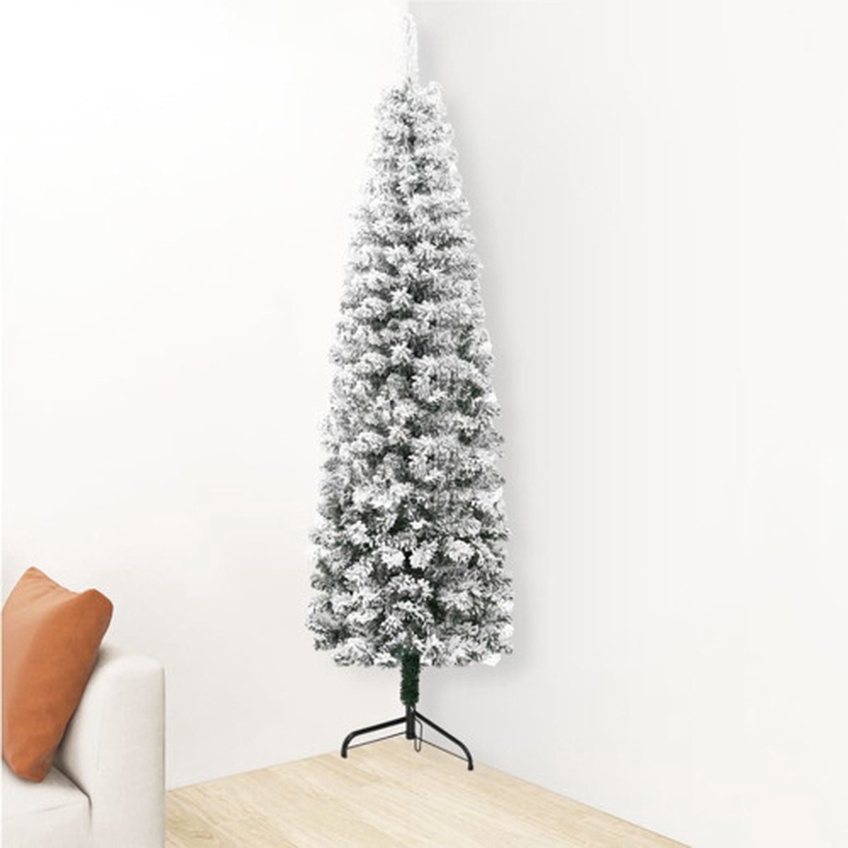 vidaXL Kunstkerstboom Half 240 cm Sneeuw