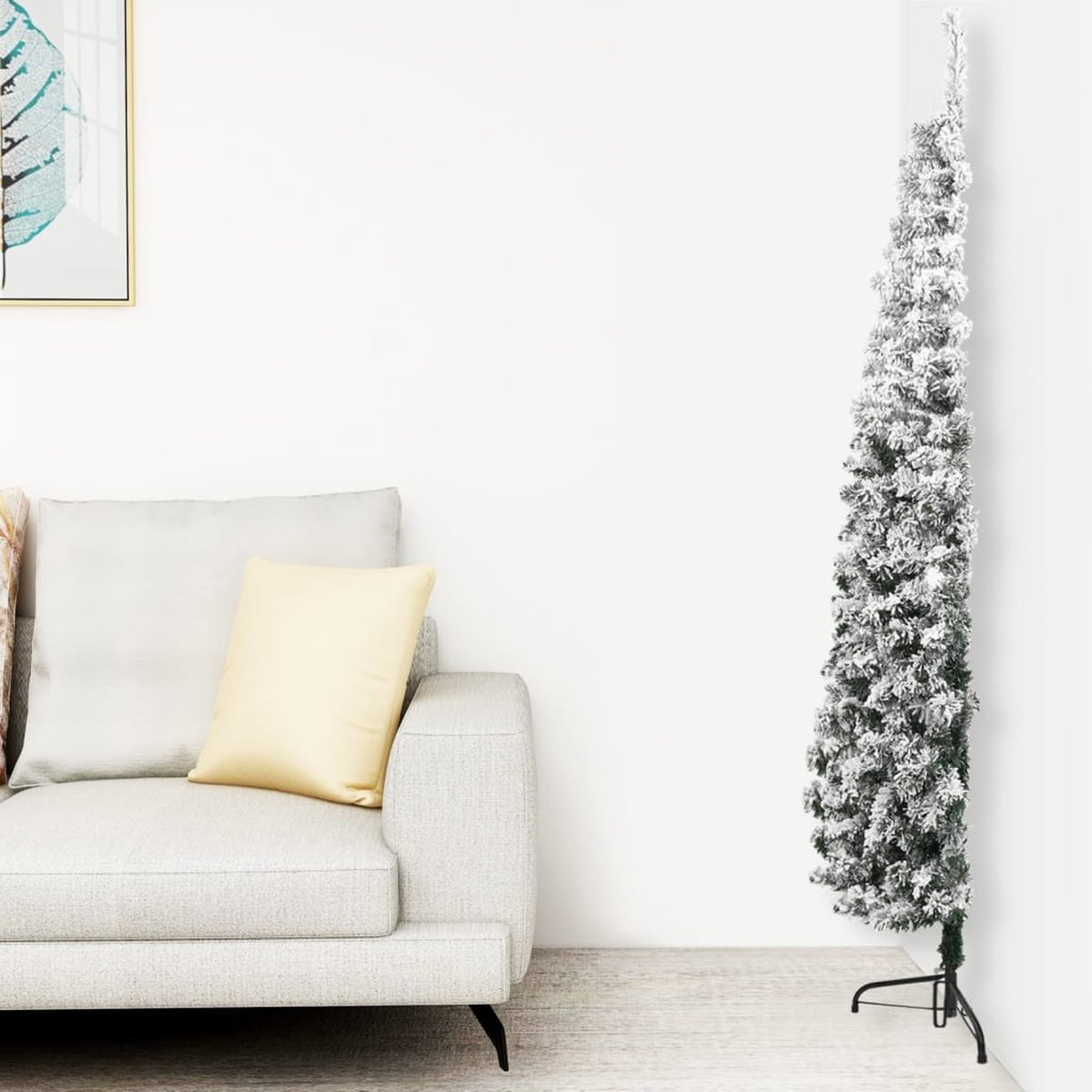 vidaXL Kunstkerstboom Half 240 cm Sneeuw