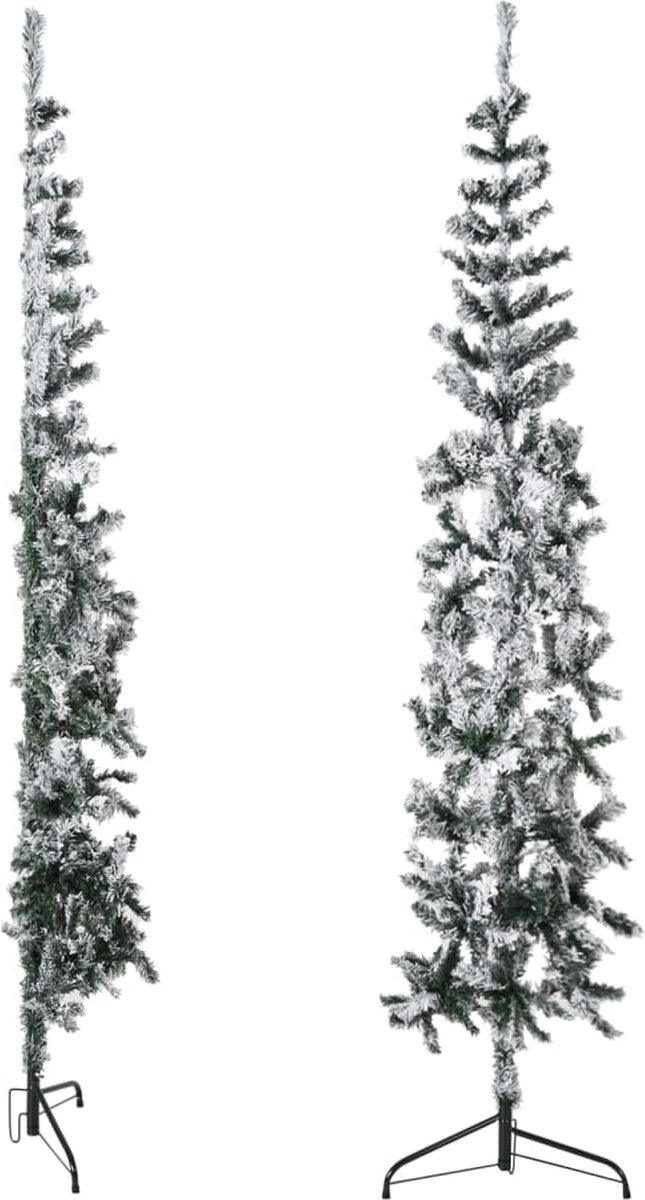 vidaXL Kunstkerstboom Half 240 cm Sneeuw