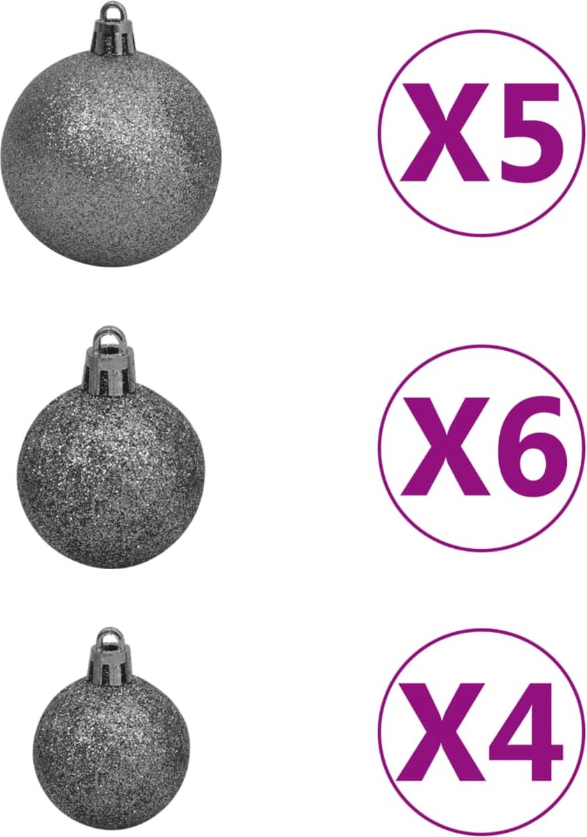 vidaXL Kunstkerstboom half 240 cm wit