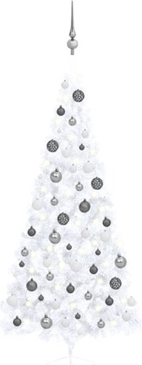 vidaXL Kunstkerstboom half 240 cm wit