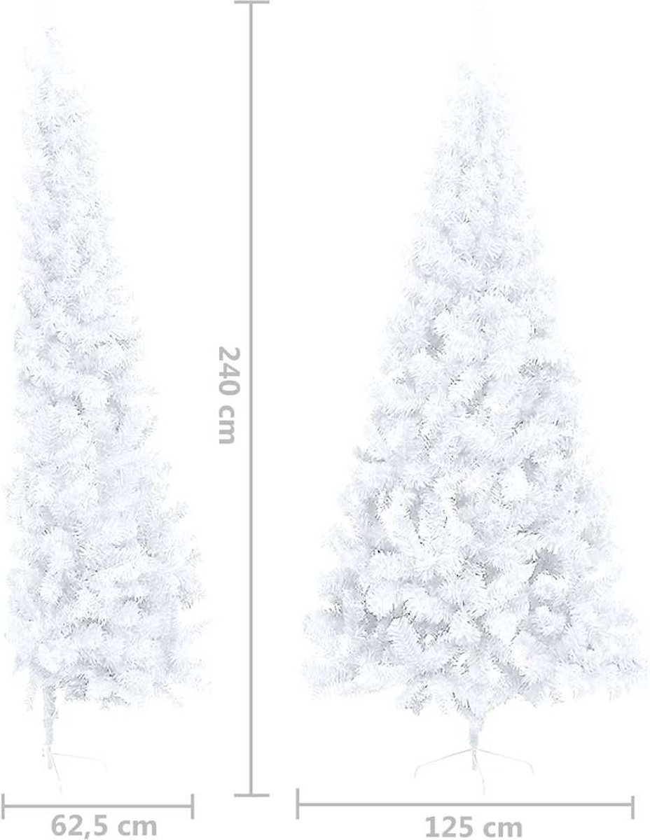 vidaXL Kunstkerstboom half 240 cm wit