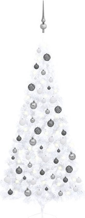 vidaXL Kunstkerstboom half 240 cm wit