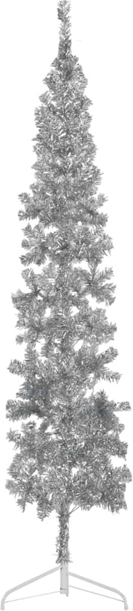 vidaXL Kunstkerstboom Half 240 cm Zilverkleurig