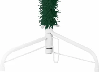 vidaXL Kunstkerstboom half groen 120 cm met standaard smal
