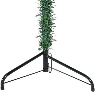 vidaXL Kunstkerstboom half groen 120 cm met standaard smal