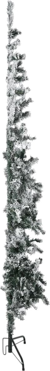 vidaXL Kunstkerstboom half met sneeuw 180 cm