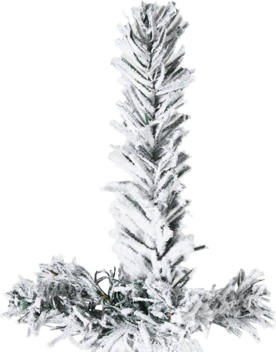 vidaXL Kunstkerstboom half met sneeuw 180 cm