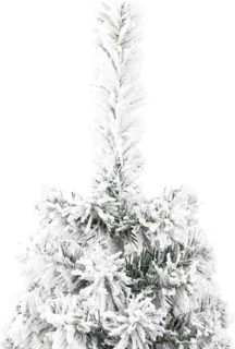 vidaXL Kunstkerstboom half met sneeuw 210 cm