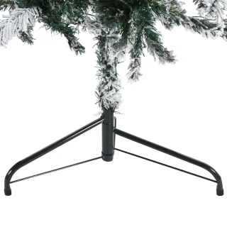 vidaXL Kunstkerstboom half met sneeuw 210 cm