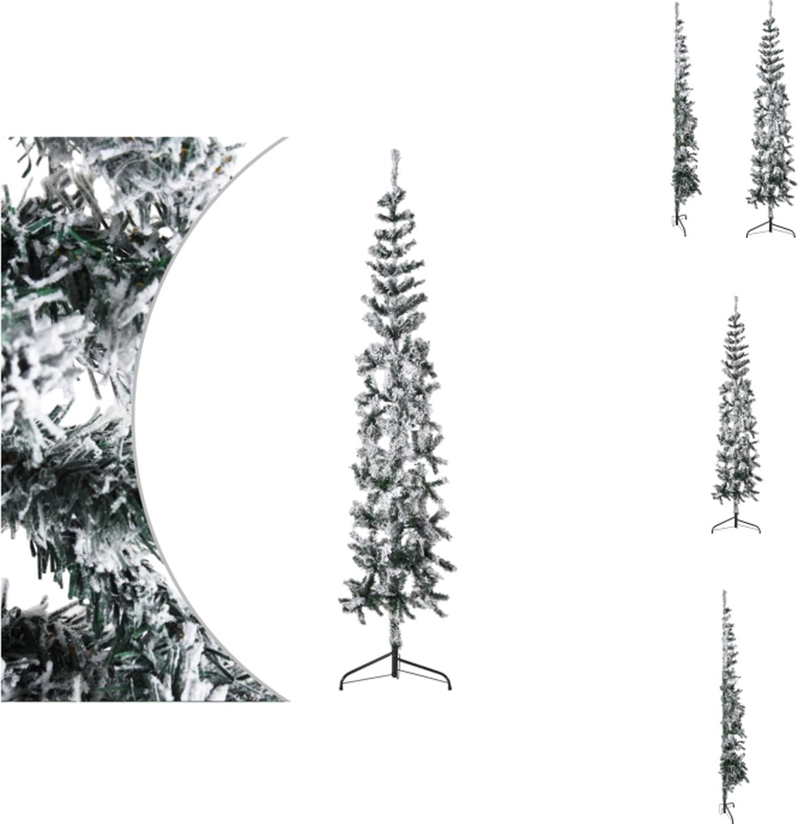 vidaXL Kunstkerstboom Half met Sneeuw 240 cm