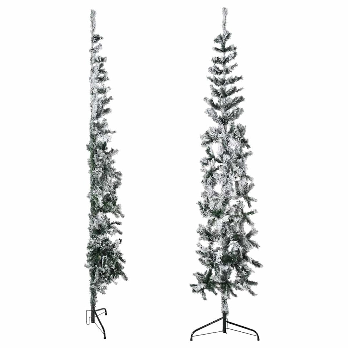 vidaXL Kunstkerstboom Half met Sneeuw 240 cm