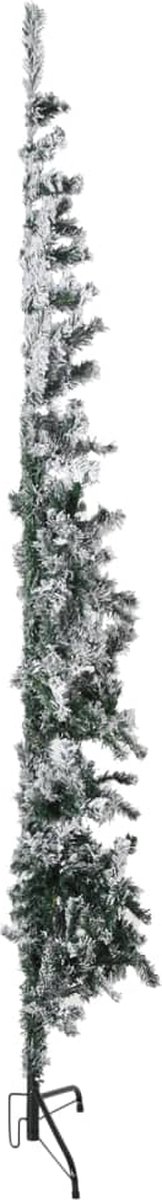 vidaXL Kunstkerstboom Half met Sneeuw 240 cm