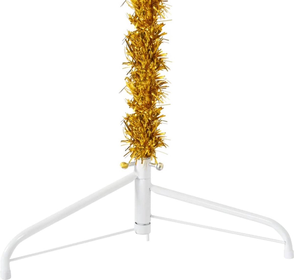 vidaXL Kunstkerstboom half met standaard 240 cm goud