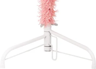 vidaXL Kunstkerstboom half smal 120 cm roze