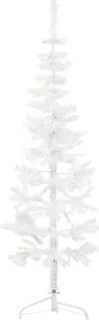 vidaXL Kunstkerstboom Half Smal 120 cm Wit