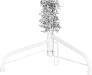 vidaXL Kunstkerstboom Half Smal 150 cm Zilverkleurig