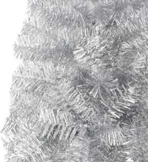 vidaXL Kunstkerstboom Half Smal 150 cm Zilverkleurig