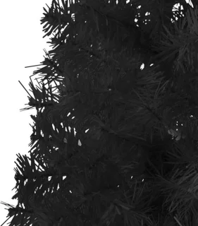 vidaXL Kunstkerstboom half smal 150 cm zwart