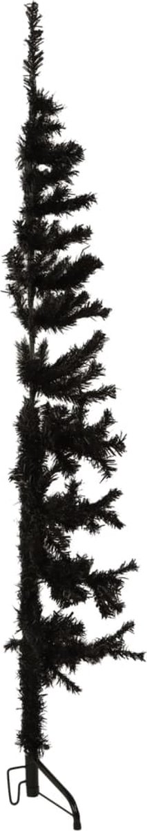 vidaXL Kunstkerstboom half smal 150 cm zwart