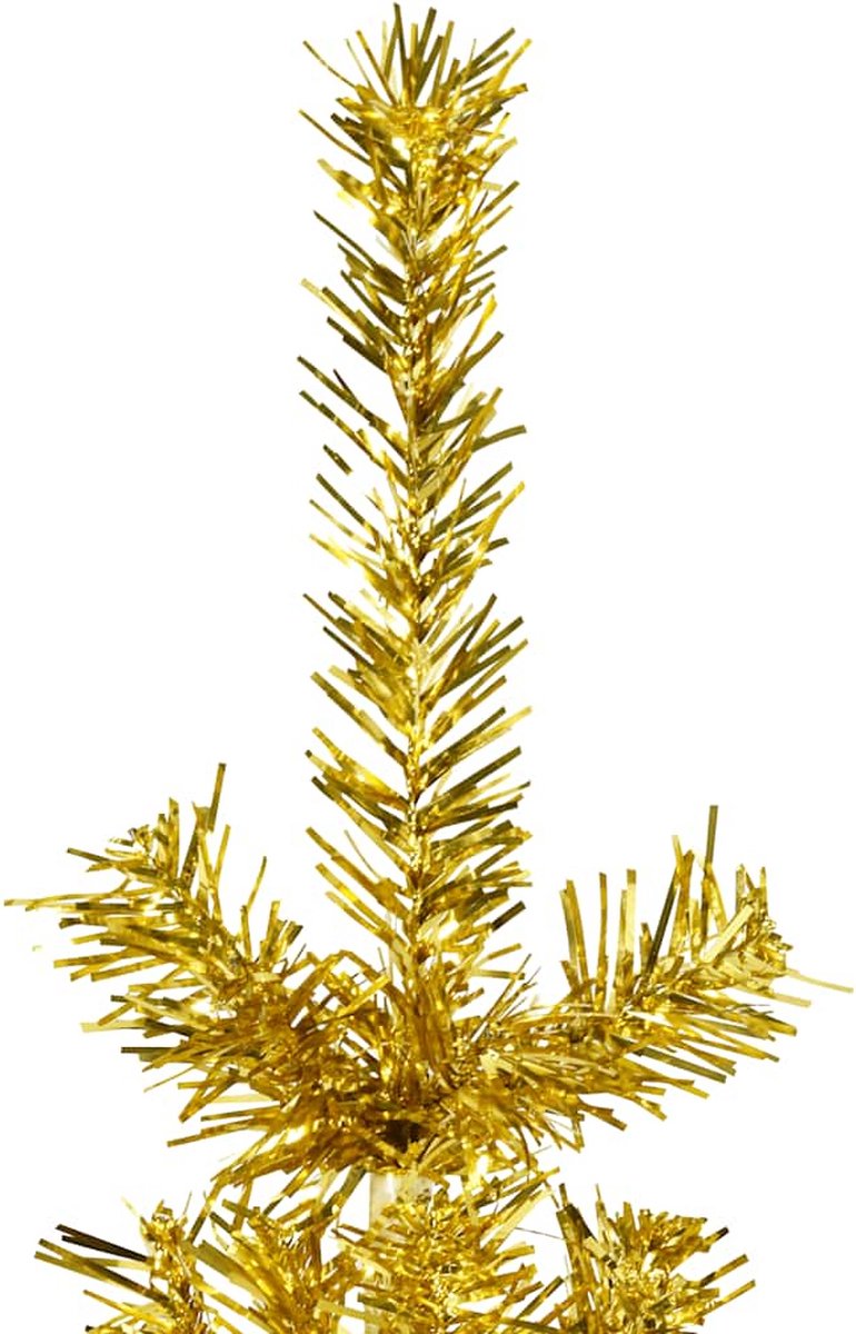 vidaXL Kunstkerstboom half smal 180 cm goudkleurig