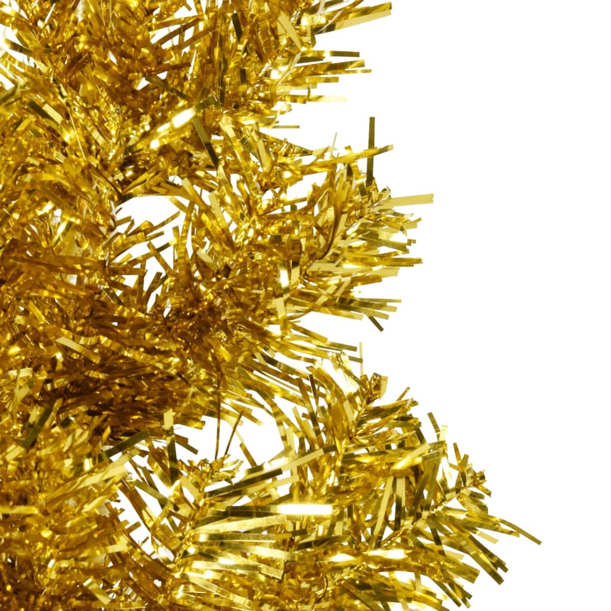 vidaXL Kunstkerstboom half smal 180 cm goudkleurig