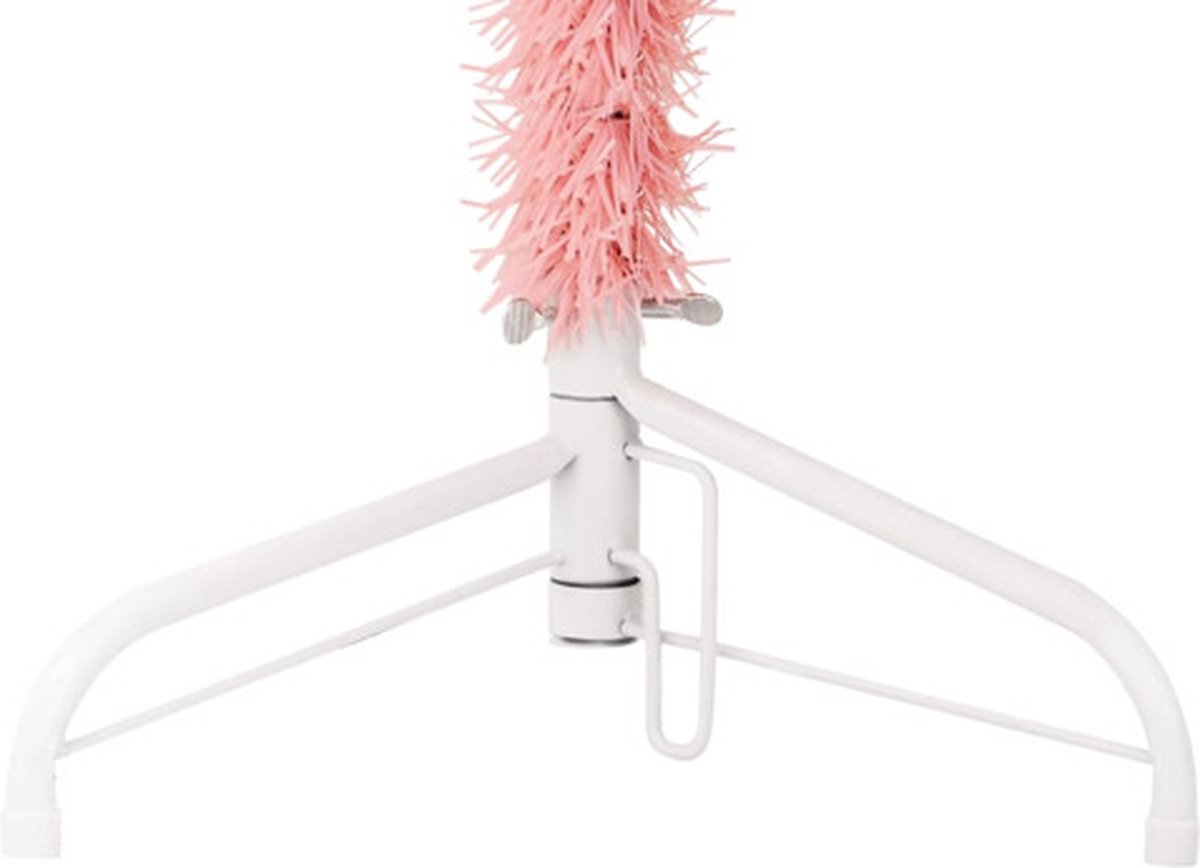 vidaXL Kunstkerstboom Half Smal 180 cm Roze
