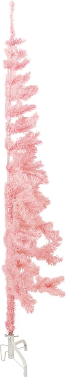vidaXL Kunstkerstboom Half Smal 180 cm Roze