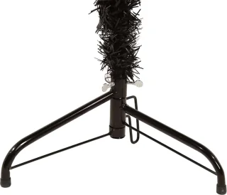 vidaXL Kunstkerstboom half smal 180 cm zwart