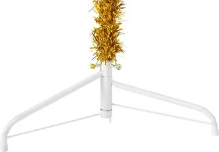 vidaXL Kunstkerstboom Half Smal 210 cm Goudkleurig