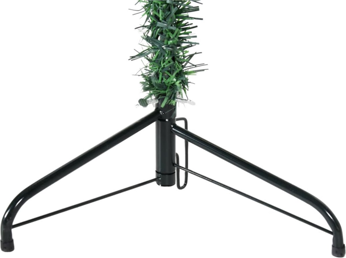 vidaXL Kunstkerstboom half smal 210 cm groen