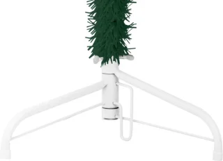 vidaXL Kunstkerstboom half smal 210 cm groen