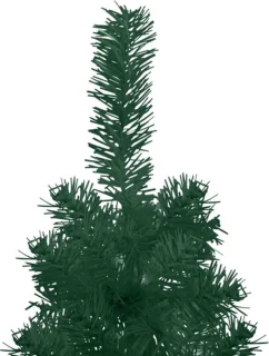 vidaXL Kunstkerstboom half smal 210 cm groen