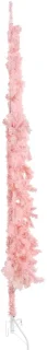 vidaXL Kunstkerstboom half smal 210 cm roze met standaard