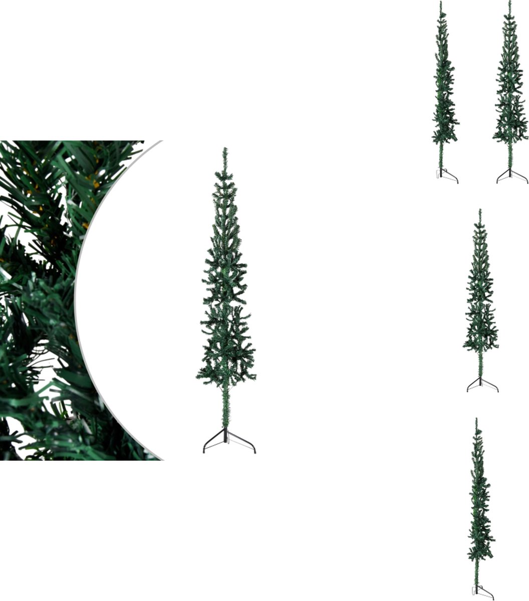 vidaXL Kunstkerstboom Half Smal 240 cm Groen