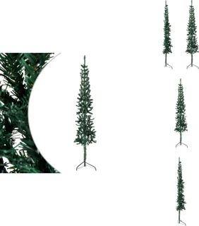 vidaXL Kunstkerstboom Half Smal 240 cm Groen