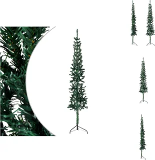 vidaXL Kunstkerstboom Half Smal 240 cm Groen
