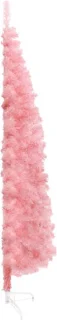 vidaXL Kunstkerstboom half smal 240 cm roze